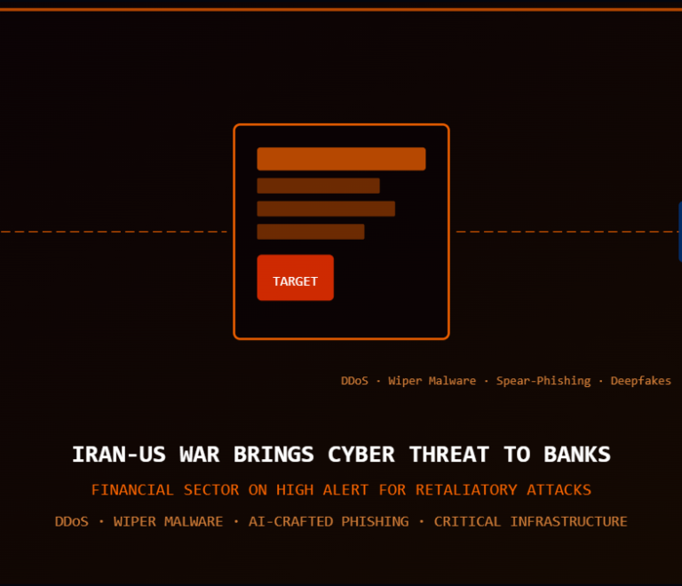 Iran cyberattack US banks financial sector DDoS threat illustration