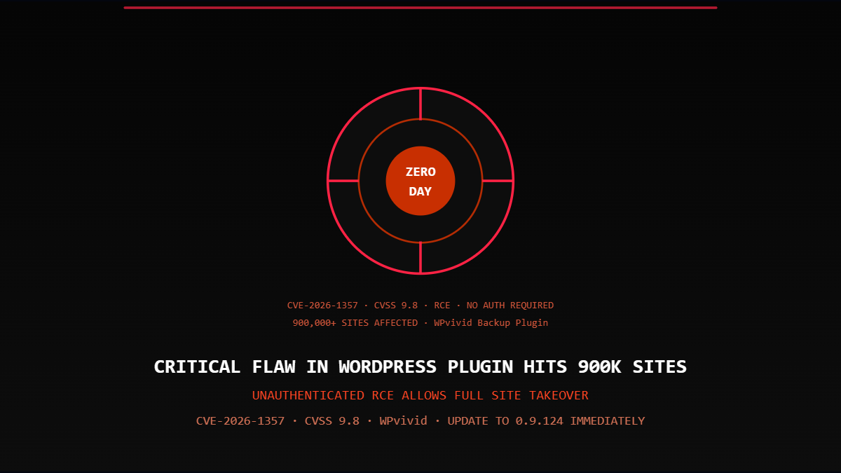 Critical WordPress plugin vulnerability CVE-2026-1357 RCE site takeover